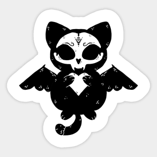 Cat Bat Ink Creepy Cute Sticker